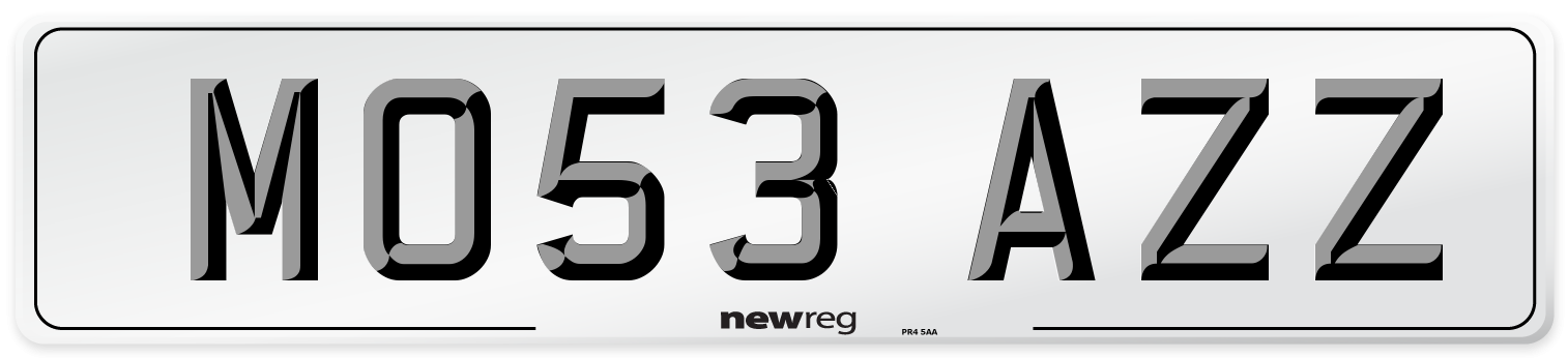 MO53 AZZ Number Plate from New Reg